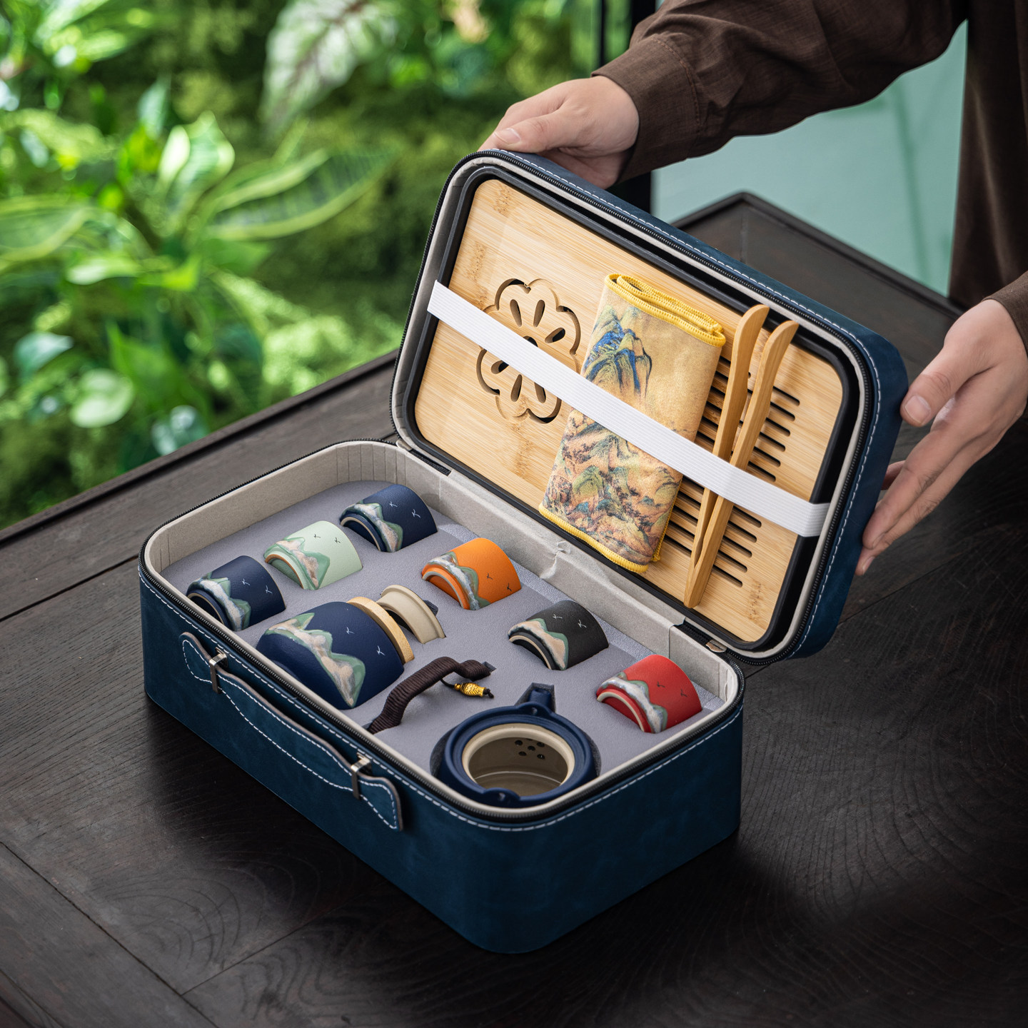 故宫文创千里江山茶具套装送客户领导礼物公司员工活动实用伴手礼