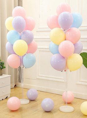 节日店庆气氛围新店面活动618表白E求婚气球立柱装饰场景布置地飘