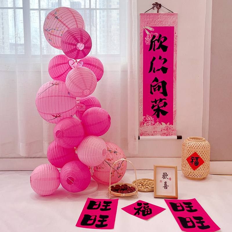 国庆节福字灯笼立柱灯笼立柱