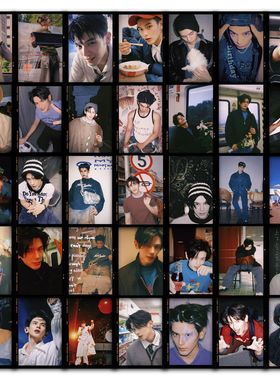 63张姚弛拍立得贴纸高颜值装饰手账行李箱明星ins高清照片防水贴