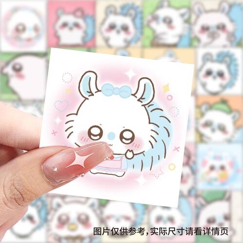 118张莫莫咖头像贴纸可爱卡通吉伊卡哇小桃鼠装饰手机壳防水贴画