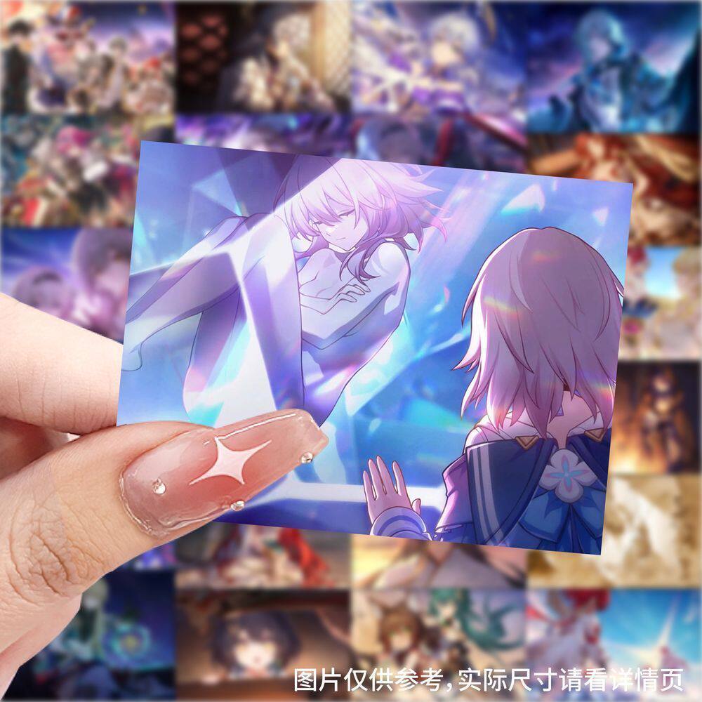 爆款星穹铁道CG壁纸贴纸卡通二次元装饰手机水杯行李箱防水贴画