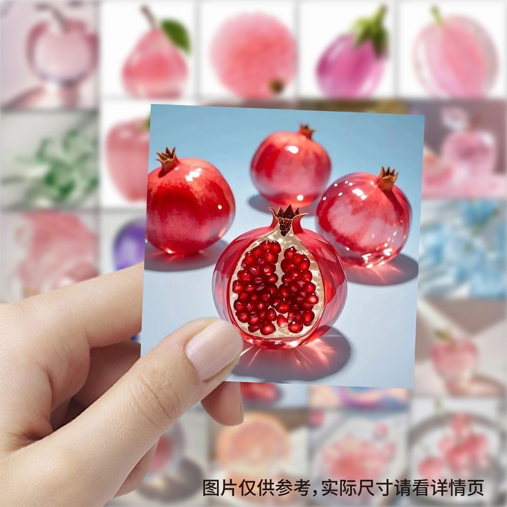 177张水晶水果贴纸简约可爱小清新笔记本手机手账diy装饰贴画防水