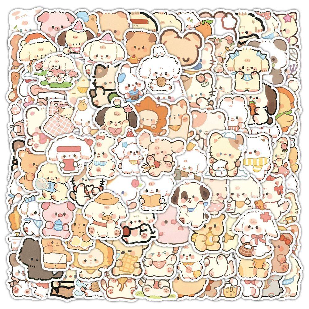 204卡通可爱动物头像贴纸ins风桌面装饰手机壳电脑手账防水贴画,文具电教/文化用品/商务用品,贴纸/立体贴纸,淘宝优惠券,粉丝福利购,淘宝优惠卷