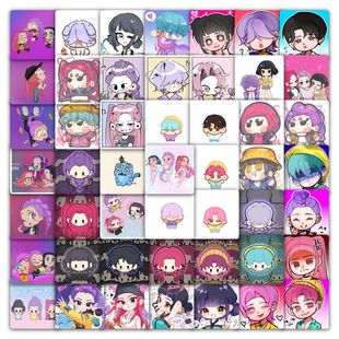 118张KPOP猎魔女团贴纸Q版卡通鲁米米拉佐依动画周边装饰防水贴画