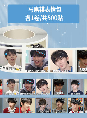1000贴马嘉祺表情包卷卷贴时代少年团趣味搞笑创意装饰防水贴画