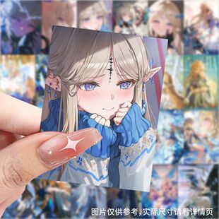 新款鸣潮卡提希娅贴纸二次元游戏海报周边壁纸贴图DIY笔记本装饰
