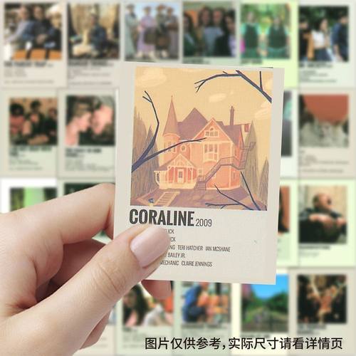 63张经典电影贴纸ins海报英文艺术电影装饰手机壳行李箱防水贴画