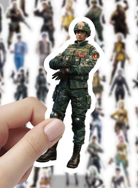 120贴CF男女角色手绘穿越火箭游戏人物卡通创意周边防水装饰贴画