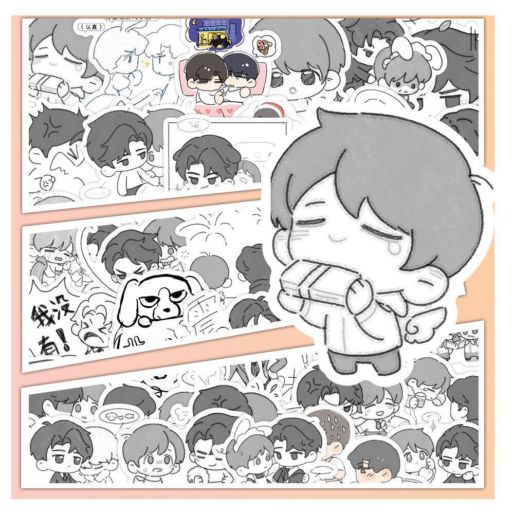 180贴交易沦陷Q版表情包贴纸可爱卡通许少卿安鲤原耽小说手账贴画