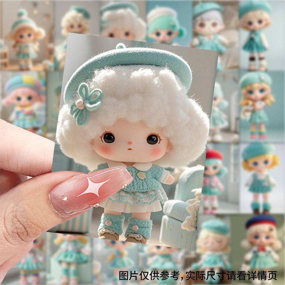 新款棉花娃娃贴纸可爱卡通公仔玩偶手机壳笔记本防水diy手账贴画