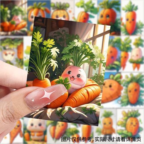 厌世胡萝卜表情包贴纸沙雕抽象创意装饰diy手机壳贴画