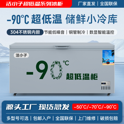 洁小子【超低温冰柜】低温冷冻大容量商用卧式冷柜深冷冷冻制冷柜
