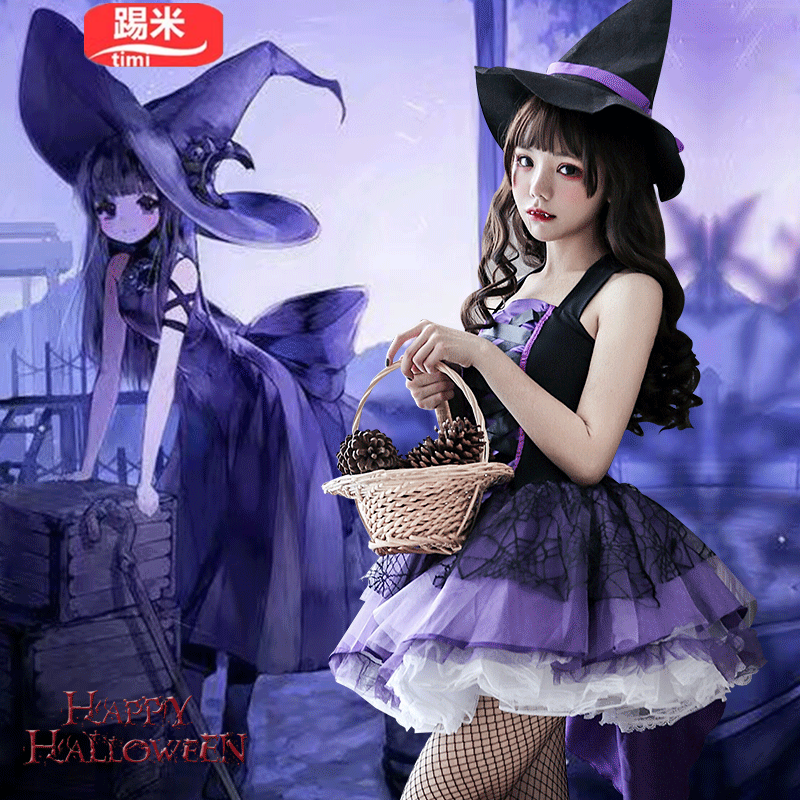 万圣节复古哥特式连衣裙演出服