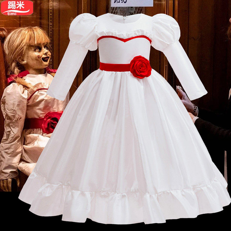 儿童招魂4cosplay白色连衣裙