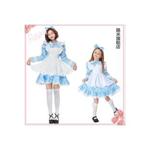 六一儿童女仆装 lolita洛丽塔爱丽丝梦游仙境cos围裙公主裙演出服