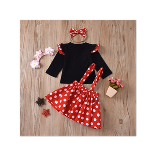 万圣节儿童米妮公主裙米奇连衣裙迪士尼cos卡通人物米老鼠演出服