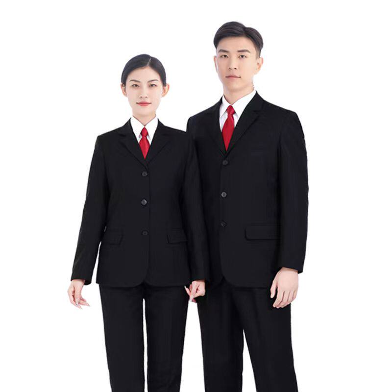 鲁之锦衣书记员黑色春秋装工装服