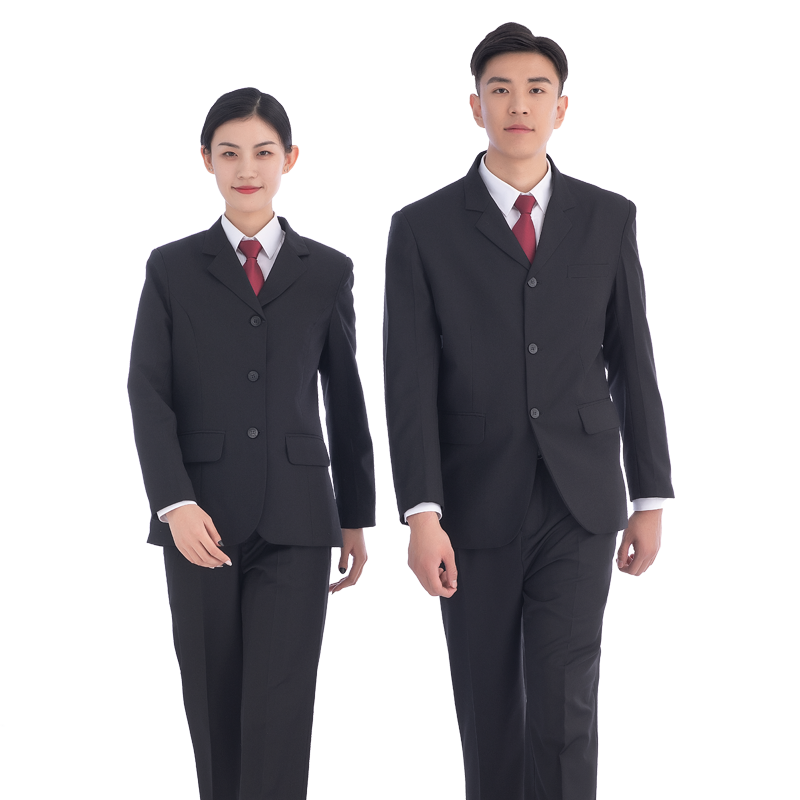 新式黑色工作服西装鲁之锦衣