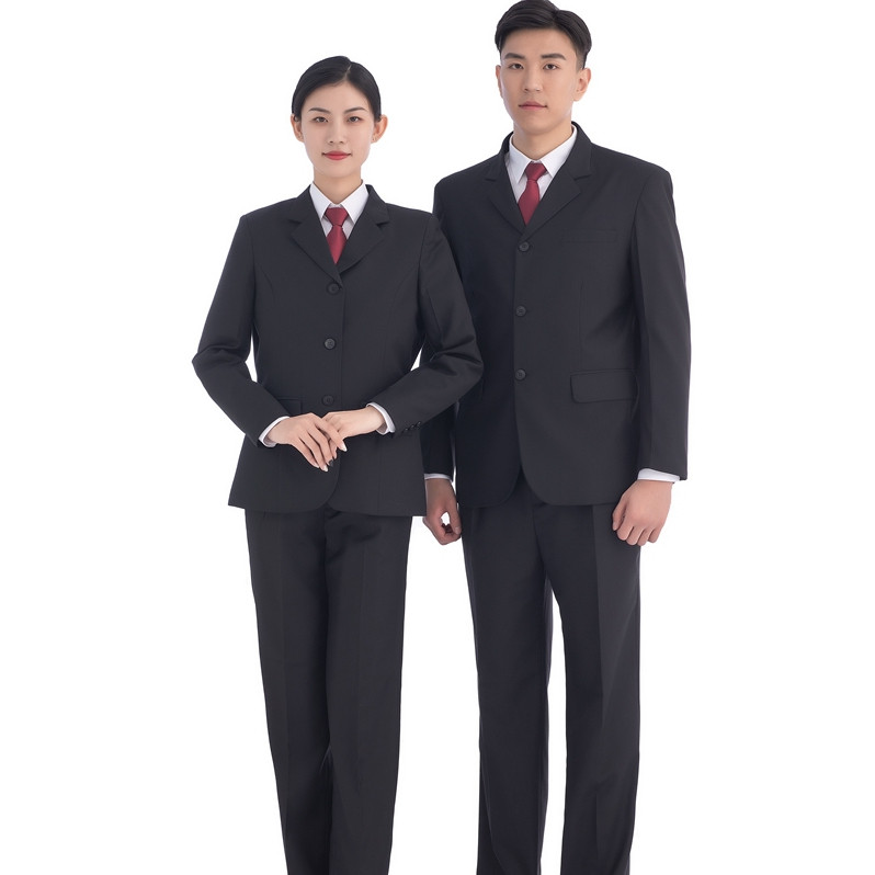 鲁之锦衣藏青色春秋装工作服工作服藏青色春裤现货