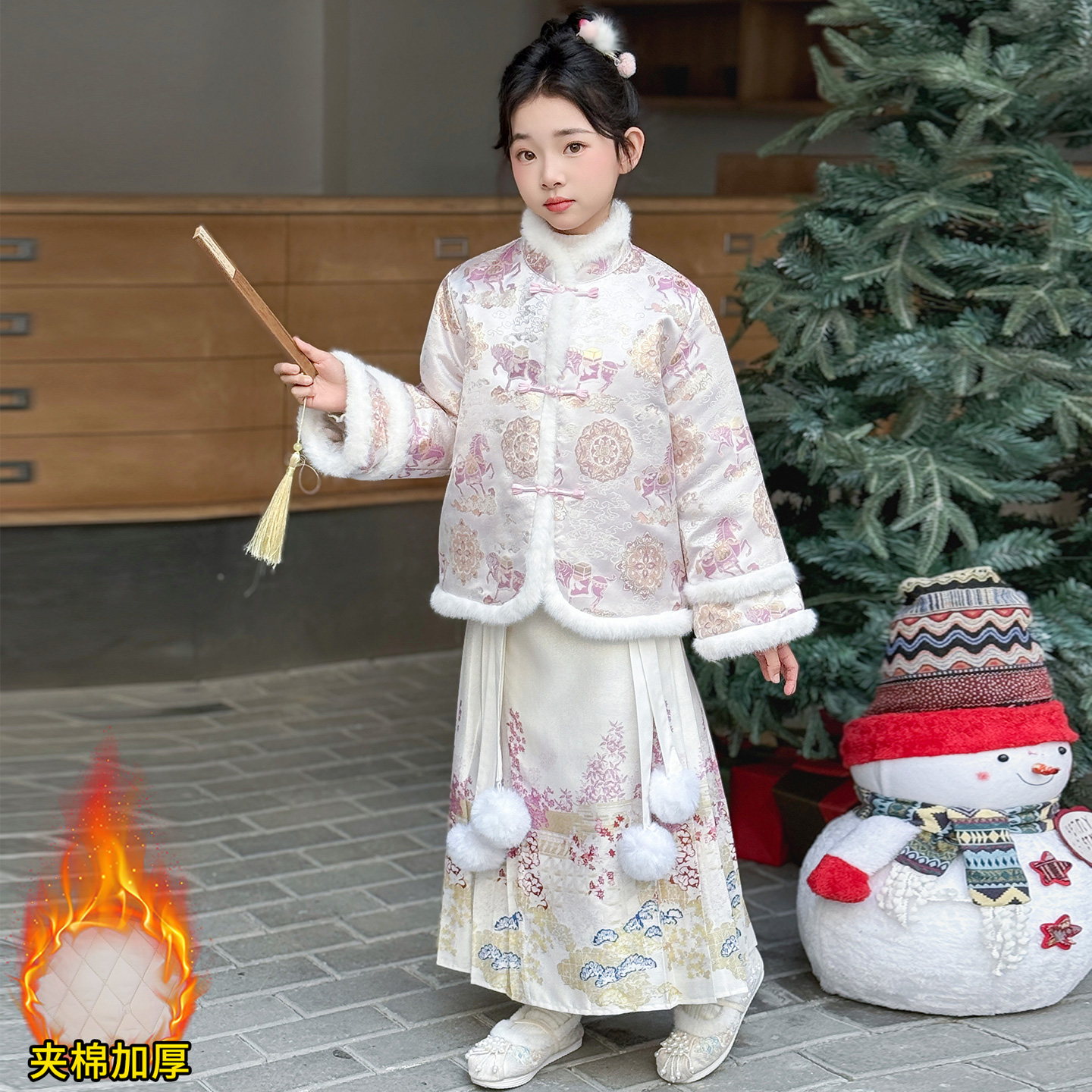 女童汉服新中式儿童马面裙套装