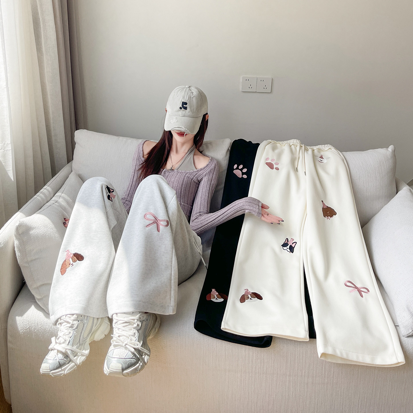 女童直筒裤春季新款洋气儿童阔腿裤大童女孩运动卫裤春秋休闲裤子,童装/婴儿装/亲子装,裤子,淘宝优惠券,粉丝福利购,淘宝优惠卷