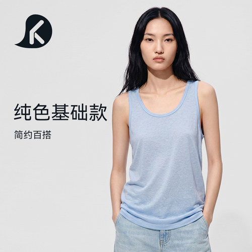 无袖瑜伽背心女夏季宽松U领微薄款透气休闲运动健身上衣