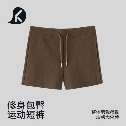 美式休闲运动短裤跑步女抽绳高腰显瘦短裤百搭显夏瑜伽短裤