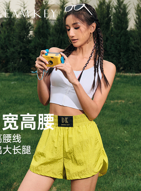 DK运动短裤女宽松拳击裤防走光速干跑步训练健身跳绳健身跑步