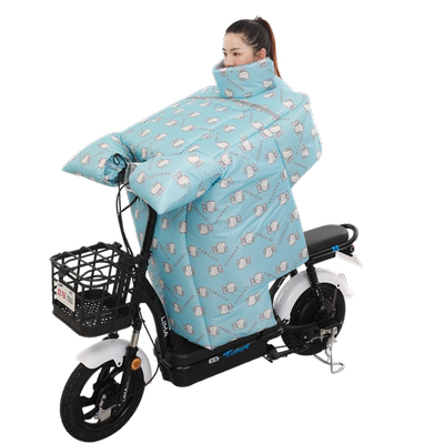 冬季加绒加厚加大电瓶车挡风被