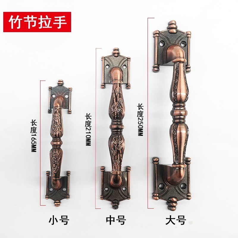 铝合金推拉房门把手移门铁门防盗大拉手古铜色通用型明装