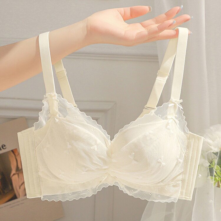 内衣女舒适小胸聚拢显大无钢圈无痕防下垂收副乳性感文胸罩
