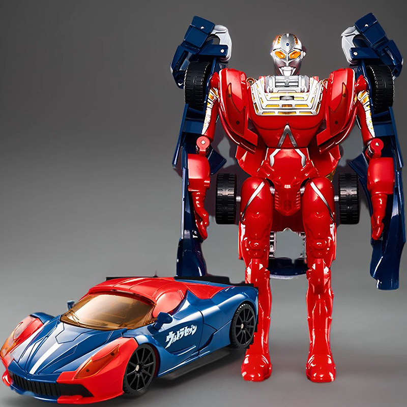 赛文奥特曼变形玩具男孩汽车机器人正版泰罗初代儿童模型机甲飞机