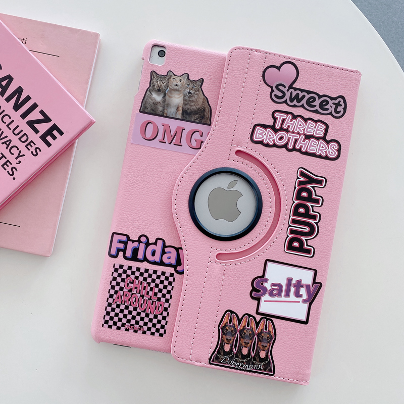 贴纸风小熊可爱女创意旋转防摔