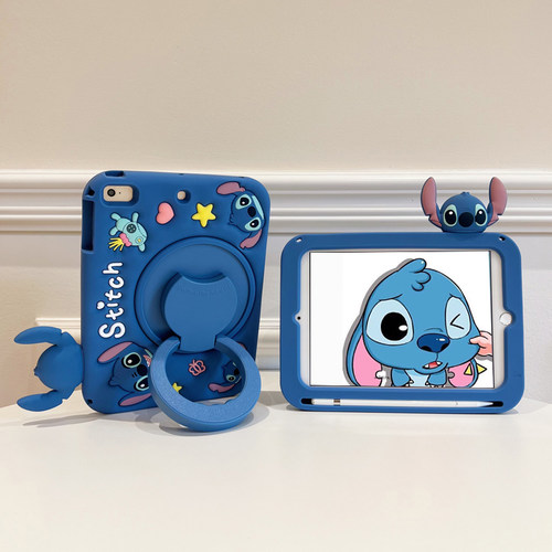 卡通360度旋转带笔槽防摔硅胶