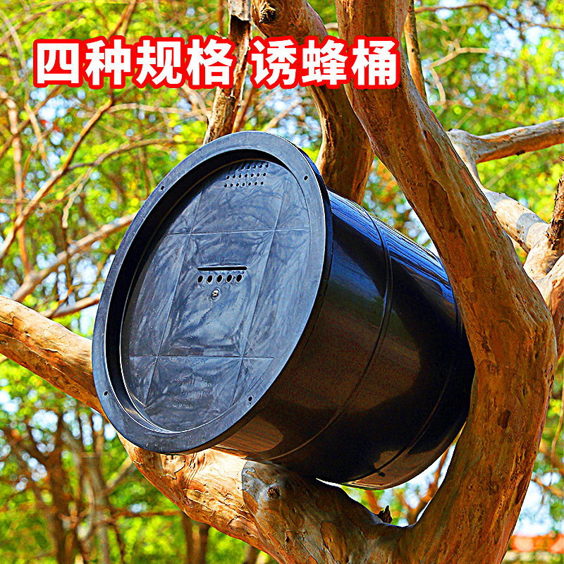 爷爷说好用！圆形诱蜂桶捕捉土蜜蜂箱养蜂中蜂意蜂野外招引蜂磨砂