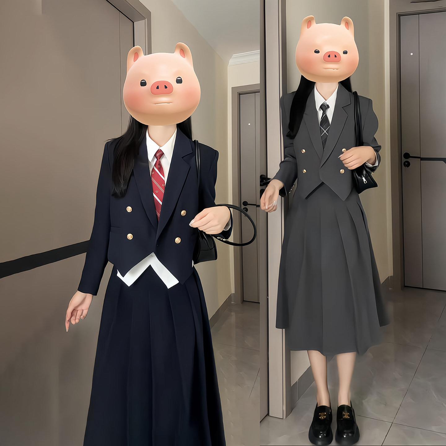 韩系学院风一整套穿搭女正装大学生答辩面试JK幼师制服西装裙套装