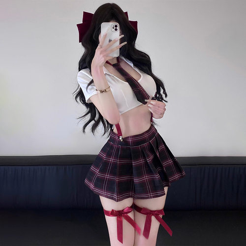性感辣妹JK学姐少女甜美百褶裙