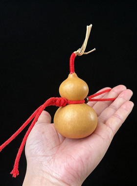 天然葫芦挂件真胡芦中国结吉祥开口门对门客厅玄关摆件大号文玩
