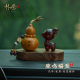 饰品底座中控台男士 天然紫檀小鹿新款 汽车摆件高级平安葫芦车载装