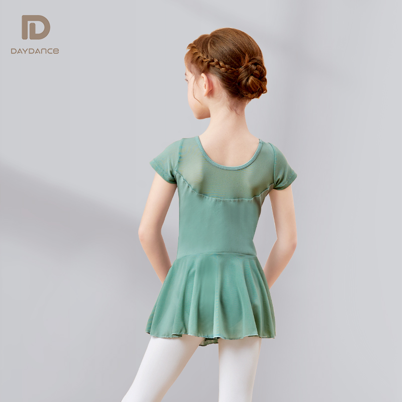 夏季短袖连体裙子舞蹈服