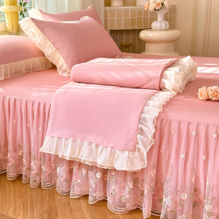 A类凉豆豆夏被四件套2026新款 豆豆凉席夏被空调被床裙四件套床品