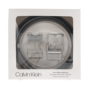 凯文克莱腰带双扣头双面可用商务休闲CK皮带礼盒装 Calvin Klein