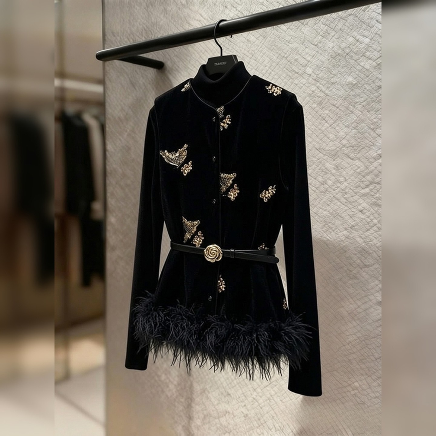 高级感轻奢黑色新中式国风钉珠绣花丝绒马甲女春新款独特漂亮上衣,女装/女士精品,汉服上装,淘宝优惠券,粉丝福利购,淘宝优惠卷