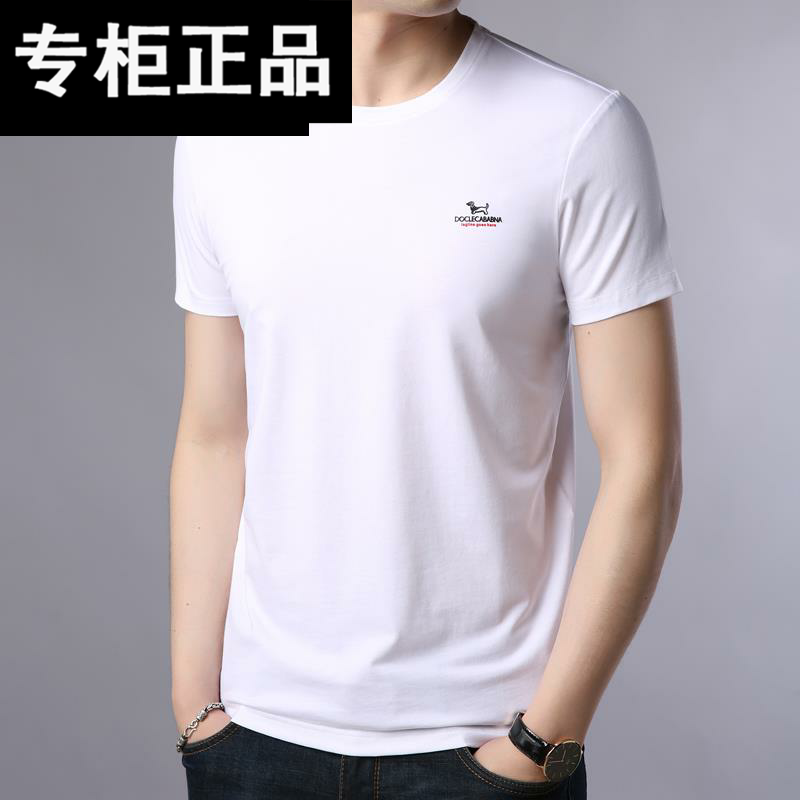 阿旗艦瑪尼2021夏季高端短袖t恤男冰絲圓領休閑絲光棉男裝印花潮T在類目 男裝, T恤中 - 來自Buy2taobao.com提供專業的淘寶代購服務