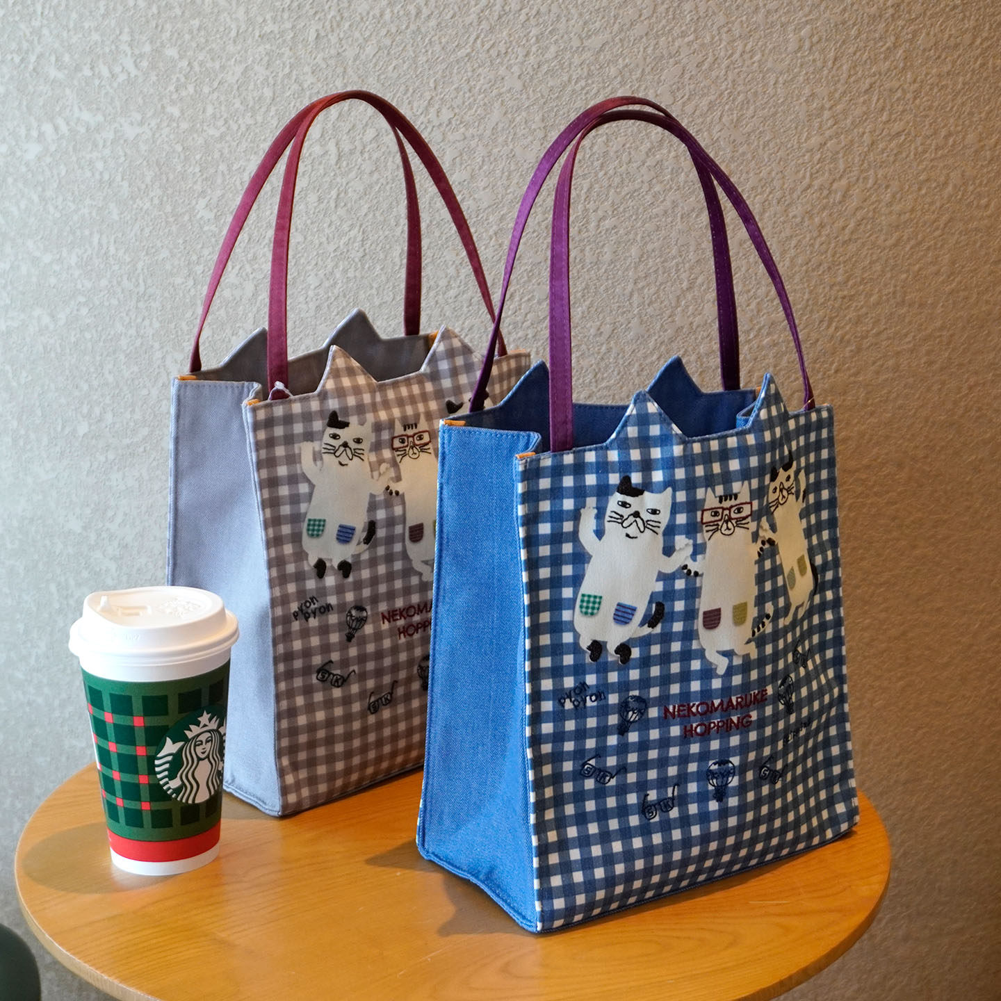 正品出口日本立体剪裁刺绣帆布手提包女学生小清新格子包简约松弛,箱包皮具/热销女包/男包,时尚帆布包,淘宝优惠券,粉丝福利购,淘宝优惠卷