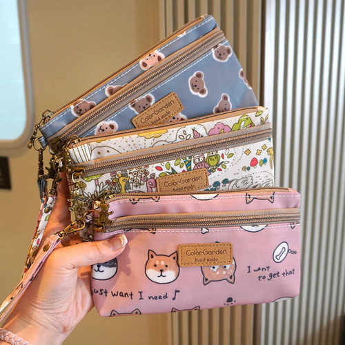 手机包双拉链韩版新款女式可爱