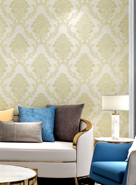 极速Fine pressure Doamascus wallpaper self-adhesive 3d stere