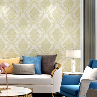 极速Fine pressure Doamascus wallpaper self-adhesive 3d stere