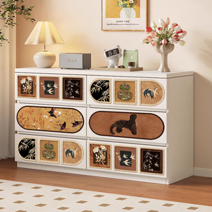 实木床头柜卧室简约现代储物家用创意收纳柜黑色轻奢高级感餐边柜